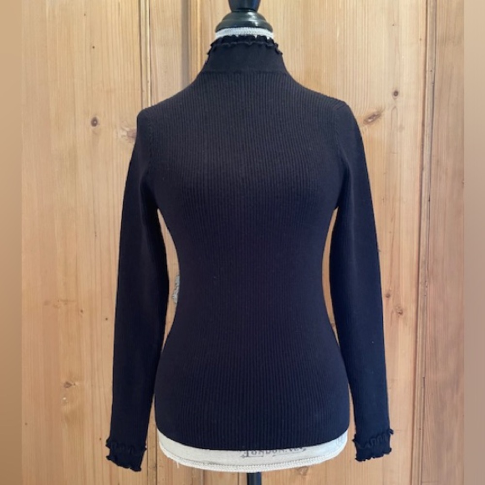 Fashion Union rib ruffle turtleneck sweater from ASOS